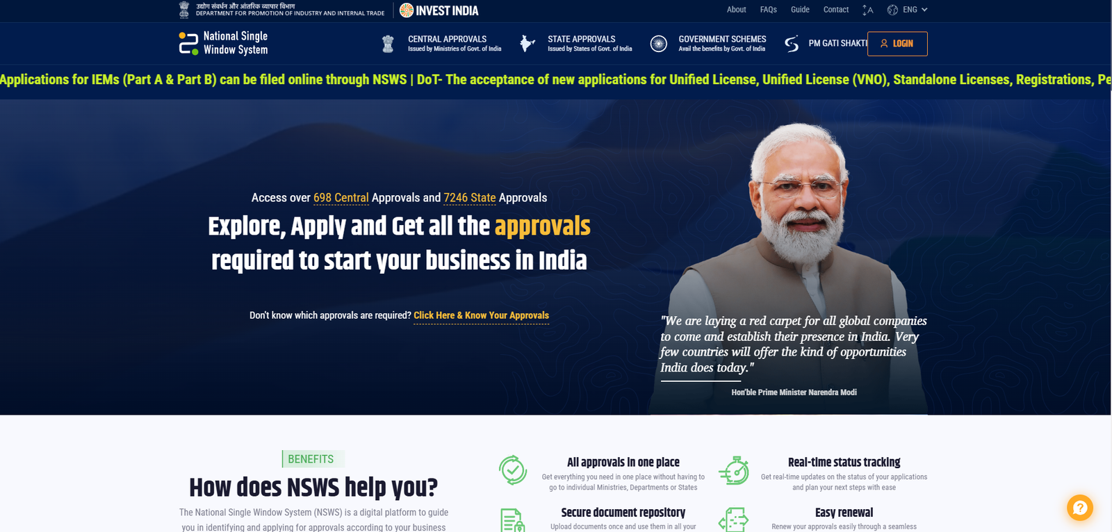 Our Company is registered on nsws.gov.in